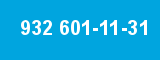 932 601-11-31 932 601-11-31